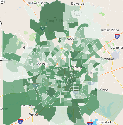Highest appreciating areas in San Antonio Since 2000